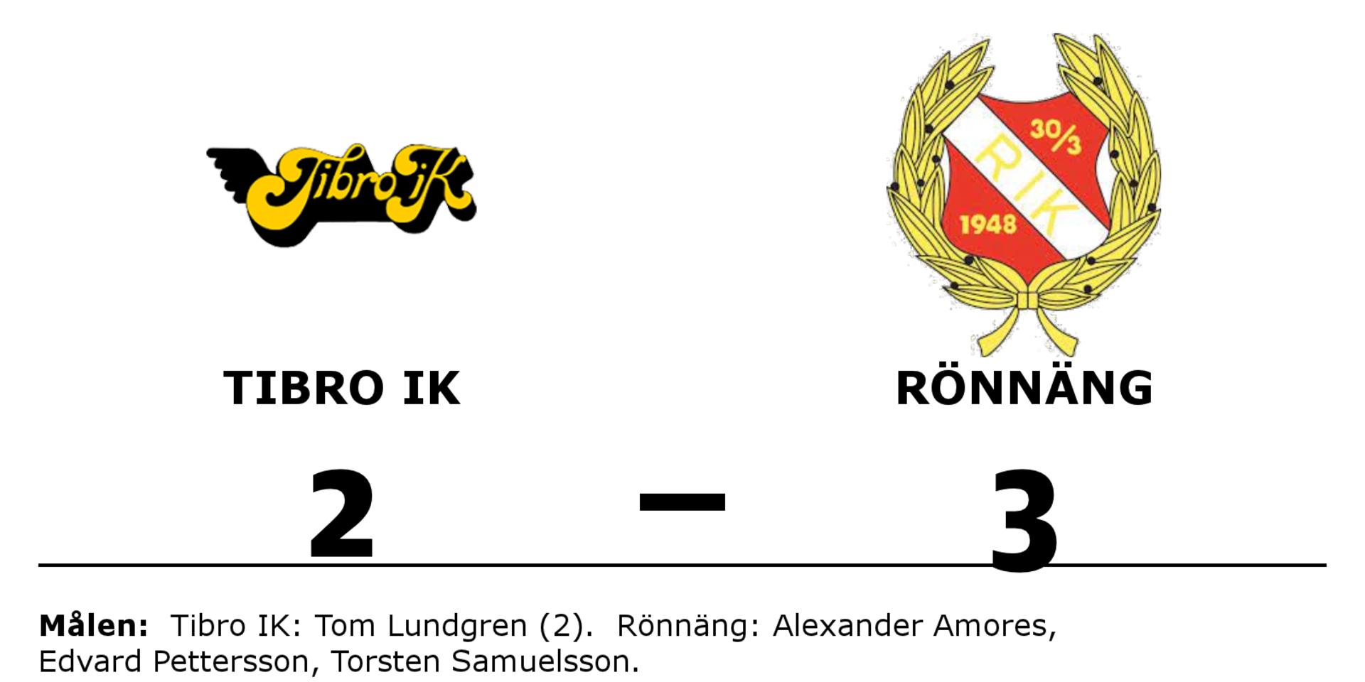 Tibro IK förlorade mot Rönnäng