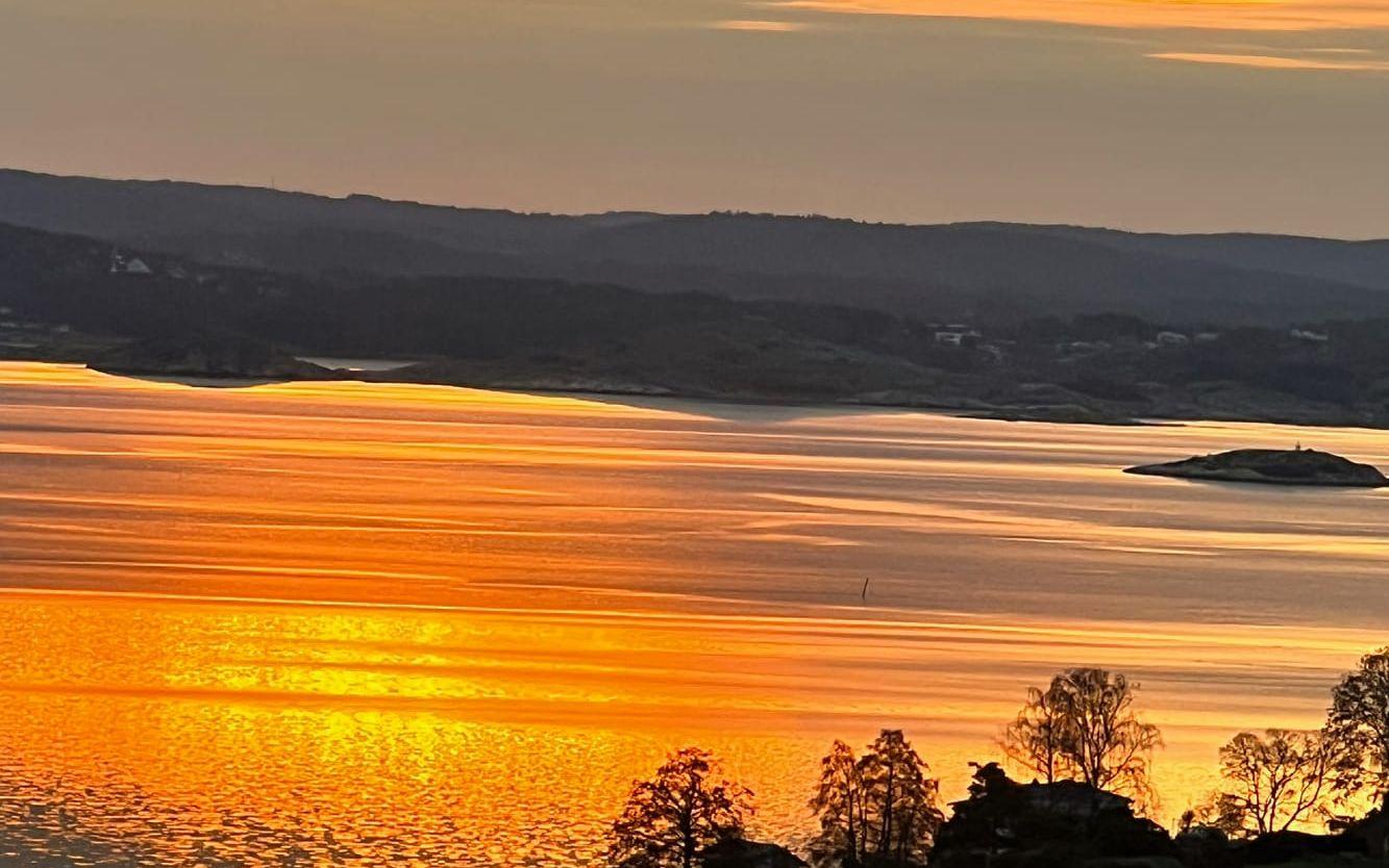 Vacker soluppgång, Hakefjorden.