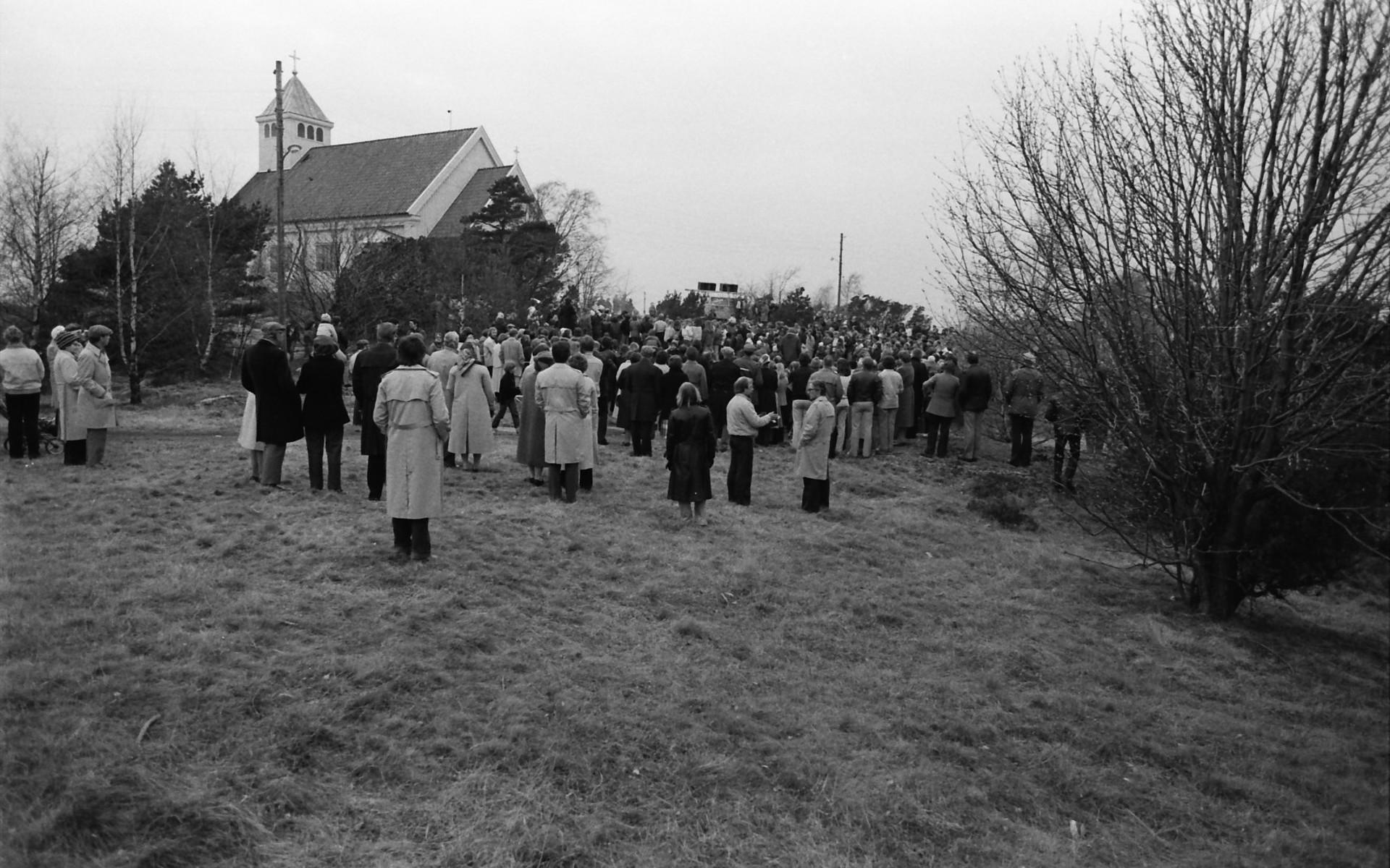 Valborgsfirande i Stenungsund 1980.