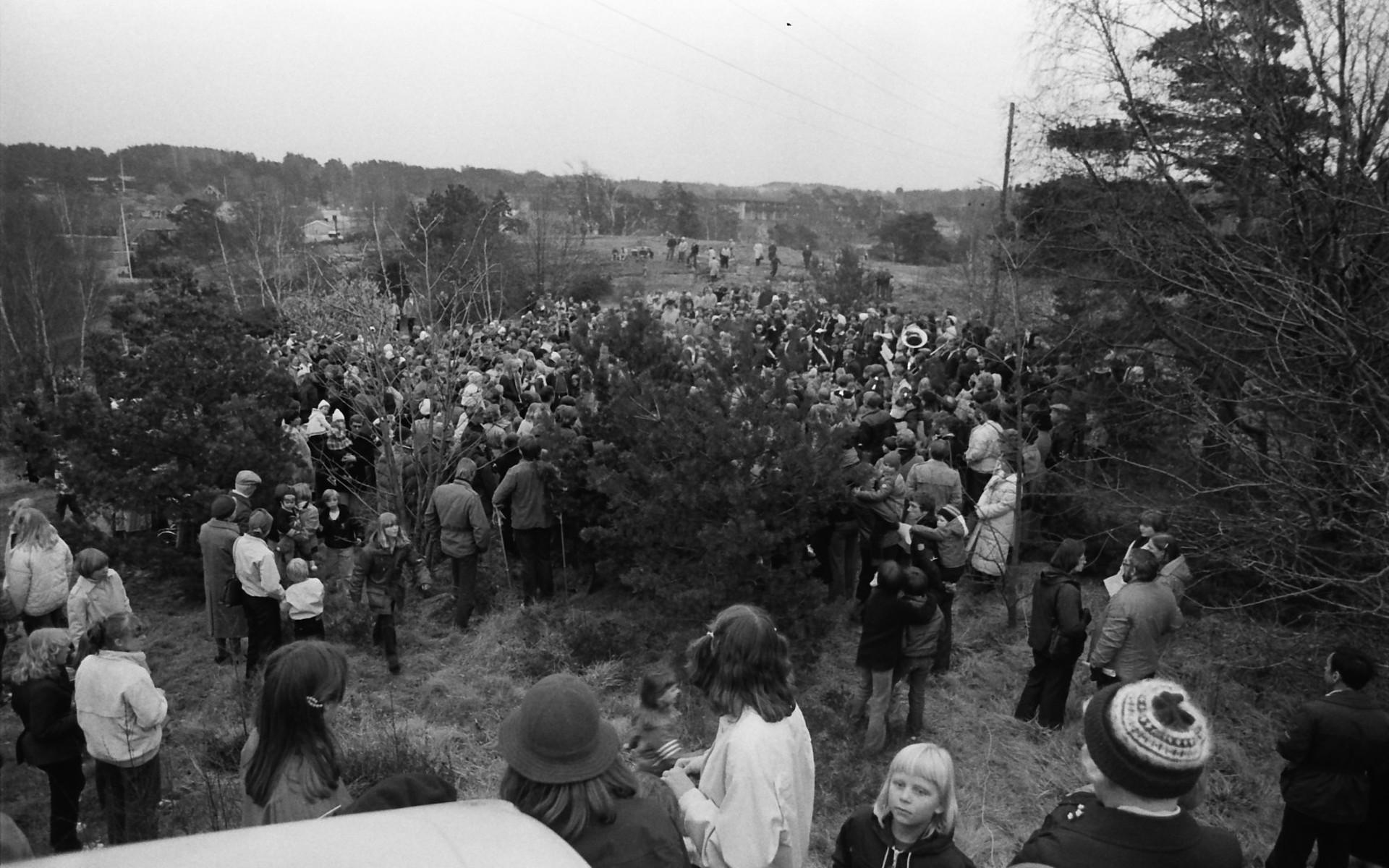 Valborgsfirande i Stenungsund 1980.