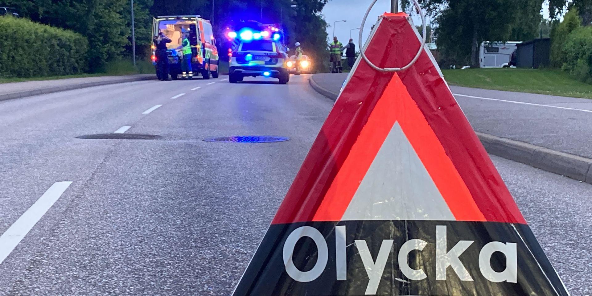 En crossmotorcykel var inblandad i en olycka nära Kopperskolan på tisdagskvällen.